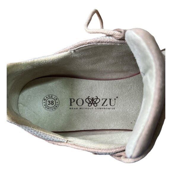 Po-Zu Beige Brisk Sneaker Eco Friendly Sneaker Made in Portugal Size 38W - Picture 4 of 7